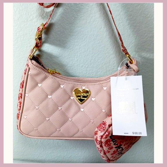 Betsey Johnson Handbags - NWT Betsey Johnson Women's Krys Quilted Crossbody with Pouch, Betsey Johnson Bag